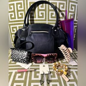 BUNDLE! Victoria’s Secret Black Leather Satchel Plus Starbucks Tumbler and More!